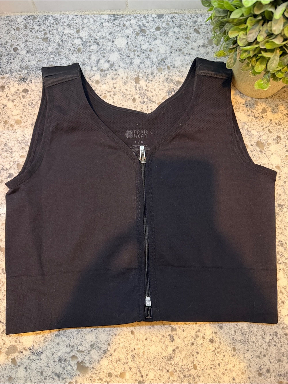 Prairie Wear Hugger PRIMA  Medical Bra large black Excellent condition
